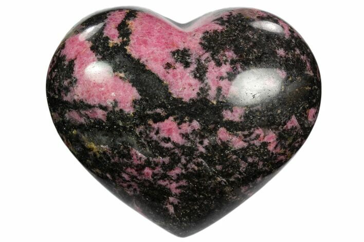 Polished Rhodonite Heart - Madagascar #117361